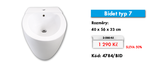 Bidet typ 7 - 40 x 56 x 33 cm